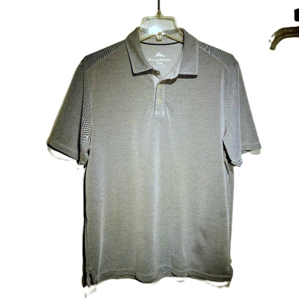 TOMMY BAHAMA Shoreline Surf Polo  Men's Medium  Midnight Blue  Soft Cotton  EXC